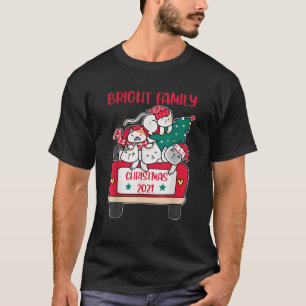 Merry Catmas Christmas truck cat lovers Bright Fam T-Shirt