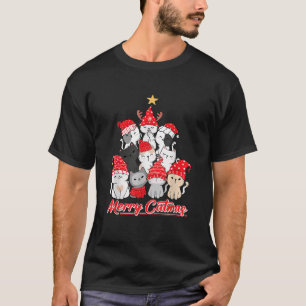 Merry Catmas Christmas Ugly Xmas Cat Lover Men Wom T-Shirt