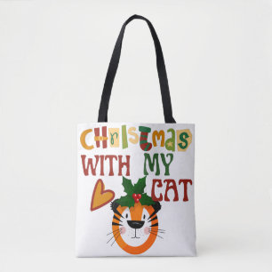 MERRY CATMAS, Cute Cat Christmas Gift, X-mas cat Tote Bag