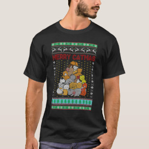 Merry Catmas Cute Cat tree Kitten Lover X-Mas Kids T-Shirt
