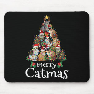 Merry Catmas Fun Cat Mum Cat Dad Christmas Cat Mouse Pad