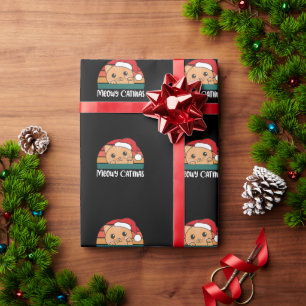 Merry Catmas Funny Cat Christmas Pun Wrapping Paper