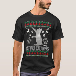 Merry Catmas Funny Cat Christmas Ugly Sweater Men