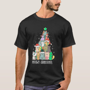Merry Catmas Funny Cat Mum Cat Dad Lover Christmas T-Shirt
