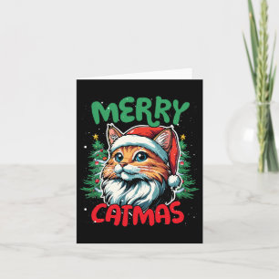 Merry Catmas Funny Christmas Duck Lover Card