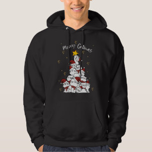 Merry Catmas funny Christmas Santa cat tree gift f Hoodie