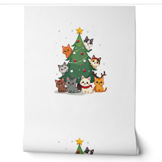 Merry Catmas Funny Christmas Tree, Cats Xmas Meow Wallpaper