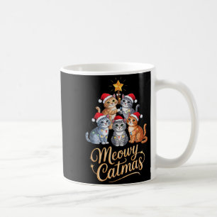 Merry Catmas Funny Christmas Tree Matching Meowy X Coffee Mug