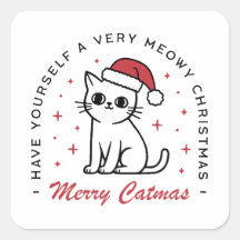 Merry Catmas meowy Christmas cat