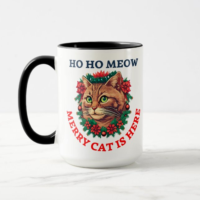 Merry Catmas Mug (Left)