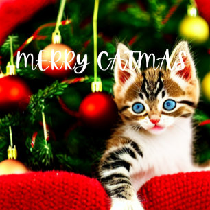 Merry Catmas Purrfect Christmas Card