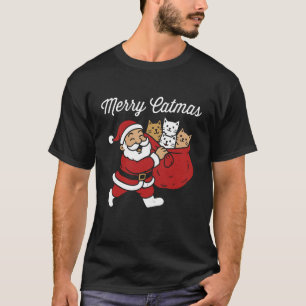 Merry Catmas, Santa cat Christmas T-Shirt