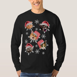 Merry Catmas Santa Hat Kitty Christmas T-Shirt