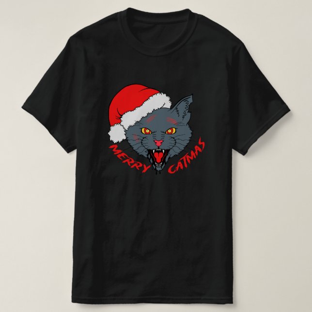 Merry Catmas T-Shirt (Design Front)