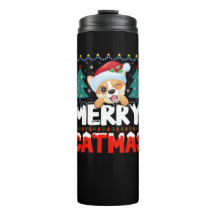 Merry Catmas Thermal Tumbler