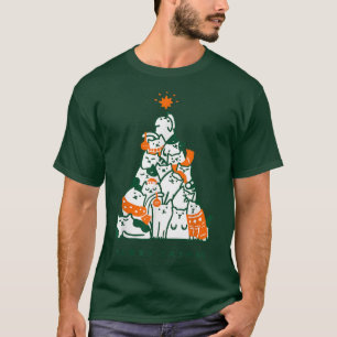 Merry Catmas Tree Christmas Funny Cat Lover mas T-Shirt