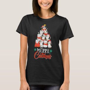 Merry Catmas Xmas Gift Men Women Kids Funny Cat Ch T-Shirt