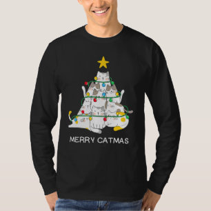 Merry Catmas Xmas Men Women Kids  Cat  Christmas T-Shirt