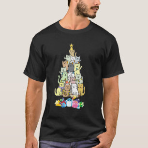 Merry Catmas Xmas Men Women Kids Funny Cat Christ T-Shirt