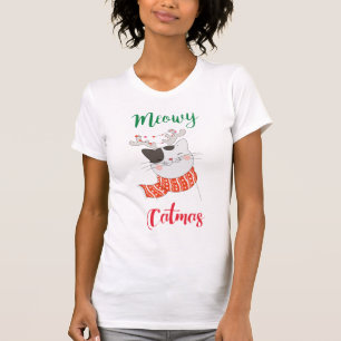 Merry Catmis Women’s Shirt – Funny Cat-Themed