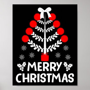 Merry Cheermas Cheerleader Poms Holiday Cheerleadi Poster
