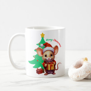 Merry Cheesemas - Cute Mouse -  Coffee Mug