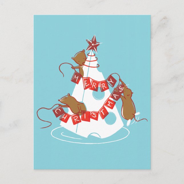 Merry Cheesemas Holiday Postcard (PERSONALIZE IT!) (Front)