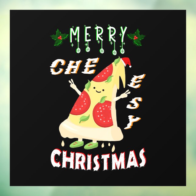 Merry Cheesy Christmas Xmas Santa Pizza Christmas (Sheet 3)