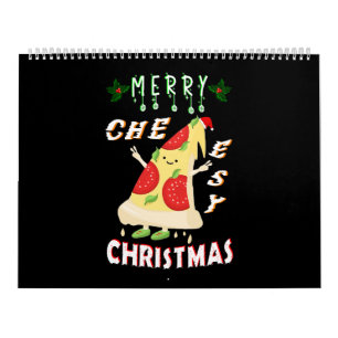 Merry Cheesy Christmas Xmas Santa Pizza Christmas Calendar