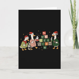 Merry Chemistmas Goose Chemistry Christmas Science Card