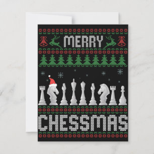 Merry Chessmas Funny Chess christmas Ugly Sweater Card