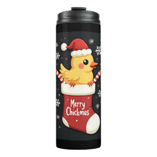 Merry Chickmas Chicken Thermal Tumbler