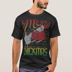 Merry Chickmas Chicken Ugly Christmas Sweater Poul