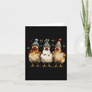 Merry Chickmas Chickens Funny Christmas Chicken Mo Card