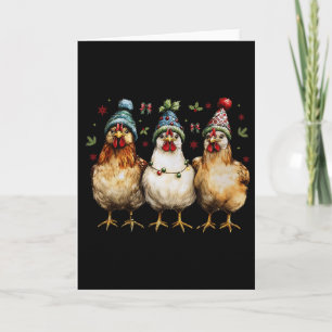 Merry Chickmas Chickens Funny Christmas Chicken Mo Card