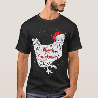 Merry Chickmas Funny Chicken Pet Lover Santa Hat G T-Shirt