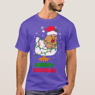 Merry Chickmas funny Santa hat mas Christmas chick T-Shirt
