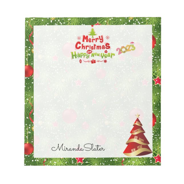 Merry Chirstmas and Happy New Year2023 Notepad (Front)