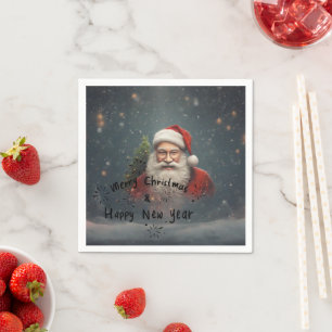 Merry Chistmas and happy New Year Napkin