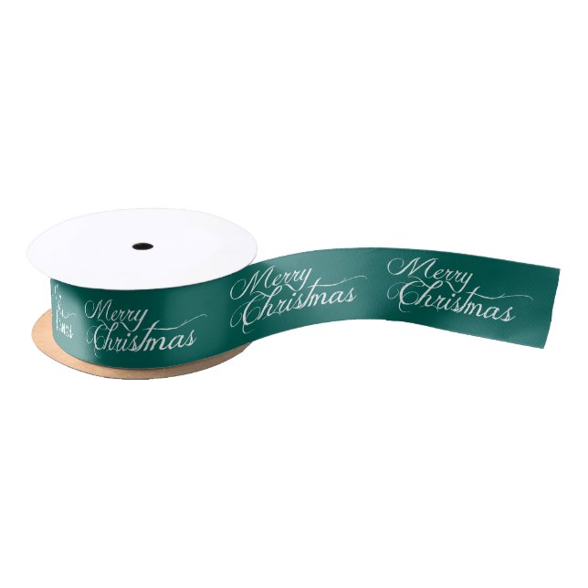 Merry Chistmas Custom Colour Christmas Ribbon Satin Ribbon (Spool)