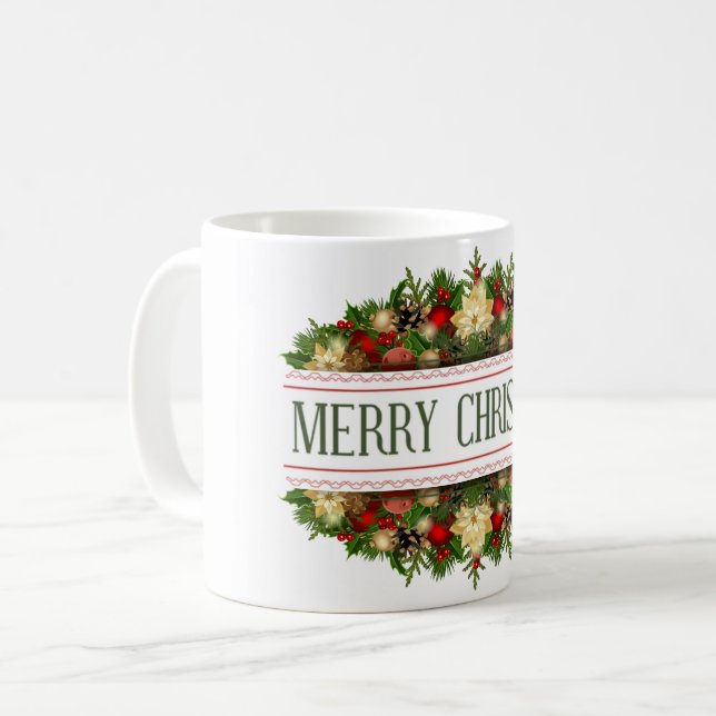 Merry Chistsmas Deco Mug (Front Left)