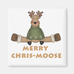 Merry Chris-Moose T-shirts and Gifts Magnet
