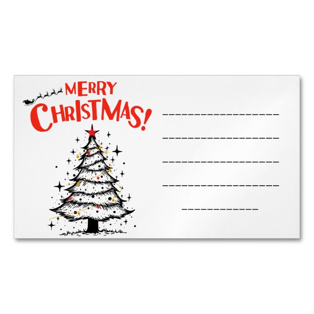 merry chrismas in u 	Magnetic business card (Front)