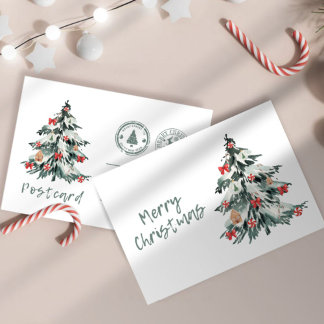 merry chrismas in u postcard