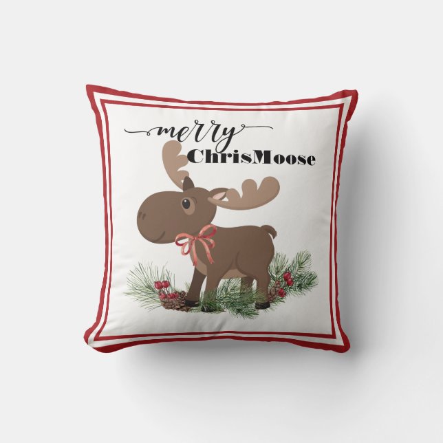 Merry ChrisMoose Cushion (Front)
