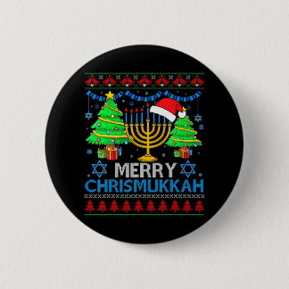 Merry Chrismukkah 2022 Happy Hanukkah Christmas 6 Cm Round Badge