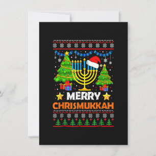 Merry Chrismukkah 2022 Happy Hanukkah Christmas Sa Invitation