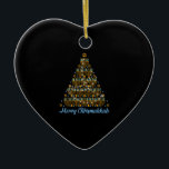 Merry Chrismukkah 2022 Happy Hanukkah Christmas Tr Ceramic Ornament<br><div class="desc">This is a great gift for your family,  friends during Hanukkah holiday. They will be happy to receive this gift from you during Hanukkah holiday.</div>