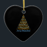 Merry Chrismukkah 2022 Happy Hanukkah Christmas Tr Ceramic Ornament<br><div class="desc">This is a great gift for your family,  friends during Hanukkah holiday. They will be happy to receive this gift from you during Hanukkah holiday.</div>