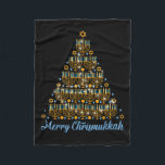 Merry Chrismukkah 2022 Happy Hanukkah Christmas Tr Fleece Blanket<br><div class="desc">This is a great gift for your family,  friends during Hanukkah holiday. They will be happy to receive this gift from you during Hanukkah holiday.</div>